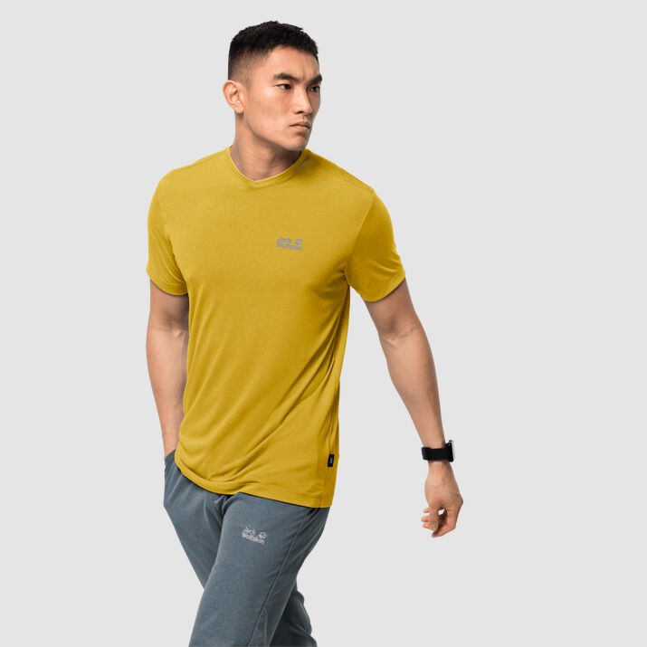 Jack Wolfskin Mens Jwp T-shirt Lemon 437152ZSD